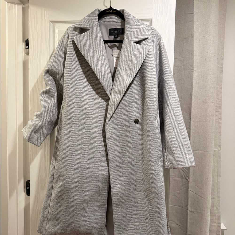 Ann Taylor Classic Gray Trench Coat
